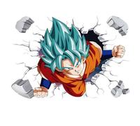 3D Stickers muraux pvc Dragon Goku Autocollant en vinyle Dragon Anime autocollant 70X50CM