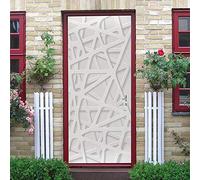 3d Stickers Porte Blanc GéOméTrique Auto-AdhéSif Mural DéCoration De La Maison Stickers Muraux Chambre Salon Amovible Affiche Art Autocollants-95x215 cm