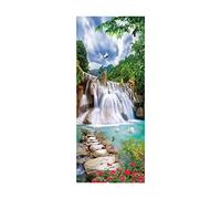 3d Stickers Porte Cascade Auto-AdhéSive Murale DéCoration De La Maison Stickers Muraux Chambre Salon Amovible Affiche Art Autocollants-95x215 cm