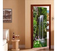3d Stickers Porte Cascade Auto-AdhéSive Murale DéCoration De La Maison Stickers Muraux Chambre Salon Affiche Amovible Art Autocollants-95x215 cm