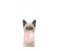 3d Stickers Porte chat animal L100 x H200cm 3d Sticker Porte En Bois Auto-AdhéSif Mural De La Maison Stickers Muraux Chambre Salon Affiche Amovible Art Autocollants