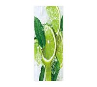 3d Stickers Porte Citron vert L100 x H200cm 3d Sticker Porte En Bois Auto-AdhéSif Mural De La Maison Stickers Muraux Chambre Salon Affiche Amovible Art Autocollants