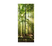 3d Stickers Porte ForêT Auto-AdhéSive Murale DéCoration De La Maison Stickers Muraux Chambre Salon Amovible Affiche Art Autocollants-90x200 cm