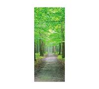 3d Stickers Porte Forêt verte L100 x H200cm 3d Sticker Porte En Bois Auto-AdhéSif Mural De La Maison Stickers Muraux Chambre Salon Affiche Amovible Art Autocollants