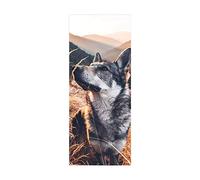 3d Stickers Porte Loup animal L83 x H204cm 3d Sticker Porte En Bois Auto-AdhéSif Mural De La Maison Stickers Muraux Chambre Salon Affiche Amovible Art Autocollants