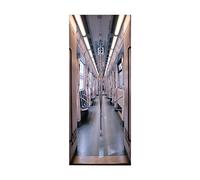 3d Stickers Porte Métro abstrait L83 x H204cm 3d Sticker Porte En Bois Auto-AdhéSif Mural De La Maison Stickers Muraux Chambre Salon Affiche Amovible Art Autocollants