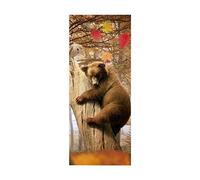 3d Stickers Porte Ours animal L90 x H210cm 3d Sticker Porte En Bois Auto-AdhéSif Mural De La Maison Stickers Muraux Chambre Salon Affiche Amovible Art Autocollants
