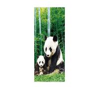3d Stickers Porte Panda animal L100 x H200cm 3d Sticker Porte En Bois Auto-AdhéSif Mural De La Maison Stickers Muraux Chambre Salon Affiche Amovible Art Autocollants