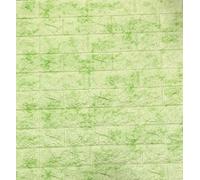 3d Stickers RHP Muraux Brique Rayon De Soleil PE Papier Peint Non-Toxique Mousse Odeur Auto-Adhésif Mural DIY Autocollant Panneau, Marbre vert., Lot de 10