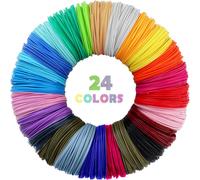 3D Stift Filament Pla, 1,75Mm, 24 Couleurs Recharge Filament Stylo 3D, 5M, Accessoires De 3D Pen Filament, Biodégradable, Inodore, Pla Fil Stylo 3D Pour Mynt3D, Scrib3D[PLA9183352]
