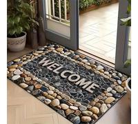 3D Stone Pattern Non-Slip Door Mat - Machine Washable, Durable for Indoor/Outdoor Use for High Traffic Areas - Home & Room Decor-60x90cm