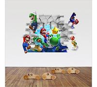 3D Super Mario Bros Amovible Stickers muraux Decal Décoration pour la maison des enfants