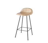 3D Tabouret de bar 65 Chêne - patins en plastique Gubi - 5715015971577
