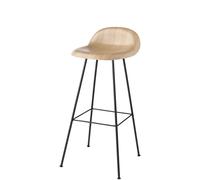 3D Tabouret de bar 75 Chêne - patins en plastique Gubi - 5715015972116