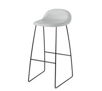 3D Tabouret de bar 75 Lunar Gray - Sledge Base Patins en plastique Gubi - 5715015973359
