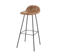 3D Tabouret de bar 75 Noyer - Patins en feutre Gubi - 5715015972109