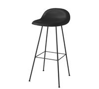 3D Tabouret de bar 75 Plastique noir - Patins en feutre Gubi - 5715015973441