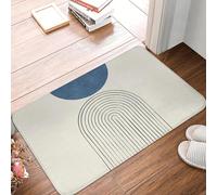 3D Tapis Arch Balance Blue Mid Century Modern paillassons antidérapants de Sol Moquette pour entrée de Cuisine Balcon Maison de Pied