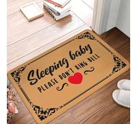 3D Tapis Bébé Qui dort s’il Vous plaît ne Pas sonner Porte de Cloche, Sol de Salle de Bain, antidérapant extérieur, d’entrée du Salon, coiffage pour Les Pieds,
