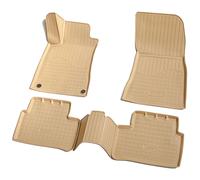 3D Tapis de Sol en Caoutchouc Pour Mercedes Classe A W177 Ab 2018> Beige Bordure