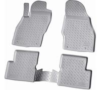 3D Tapis de Sol en Caoutchouc Pour Opel Corsa D E Année 2006-2019 Gris Avec Bord