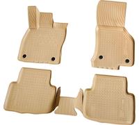 3D Tapis de Sol en Caoutchouc Pour Skoda Octavia III Type 5E 2012> Beige à Bord