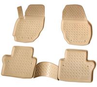 3D Tapis de Sol en Caoutchouc pour Volvo S80 Type As Année 2006 - 2016 Beige