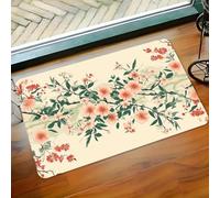 3D Tapis de Sol Romantique à Motif Fleur de Cerisier, fabriqué en Polyester, Lavable en Machine, adapté aux Chambres et Salons.