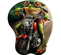 3D Tapis de Souris ergonomiques en Repose-Poignet en Silicone Grenouille Moto pour Moi avec Un Soutien poignant,Base en Construction Anti-décor pour coordonnées et Bureau