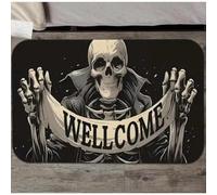 3D Tapis Décoration du paillasson en Squelette de la Maison avec Impression d’Accueil Entrée intérieure Pavillon d’entrée Entrée Moderne extérieure Ma