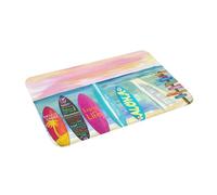 3D Tapis Philosophie de Planche de Surf : Profiter de la Vie, Voyager et Surfer Planche de Surf Murale antidérapant paillasson, de Sol entrée, Salle de Bain Maison, pour Pieds