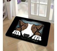 3D Tapis Un Chien Bull Terrier « Où est Le Biscuit ? », de Sol en Flanelle de Sol Lavable d’Accueil antidérapant Printemps, entrée intérieure