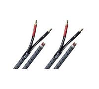 Real Cable - Câble de haut-parleur 3 m - prise banane mâle pour prise banane mâle - gris - bloqué
