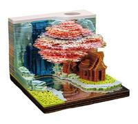 3D Tear Away Art Agenda semainier 2025 avec lumière LED, Rip Away Calendrier Art 3D, Pull Apart Semainier 2025 3D