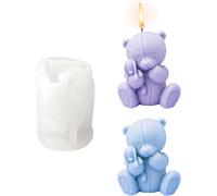 3d Teddy Bear Silicone Mold Diy Candle Mold Candle Mold For Candle Making Soap Polymer Clay Home Decoration Valentine's Day Gifts.[W175]