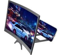 3D Téléphone Écran 12 pouces HD Agrandissement Amplificateur vidéo Portable mobile Lentilles incurvées noir