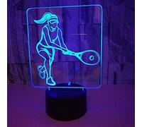 3D Tennis LED Lampe Art Déco Lampe Lumières LED Décoration Lumière Touch Control 7 Couleurs Change Alimenté par USB Enfants Cadeau Anniversaire Décoration de Noël