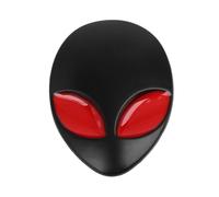 3D Tête Extraterrestre Forme Emblème décoratif Voiture Autocollant Insigne décal noir