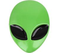 3D Tête Extraterrestre Forme Emblème décoratif Voiture Autocollant Insigne décal vert