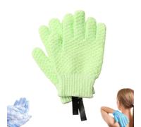 3D Textured Five-Finger Exfoliating Bath Gloves (Green)