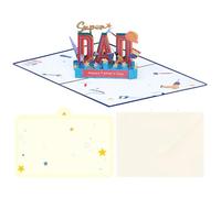 3D Thank You Card - Classic High-Precision Design, Father's Day Greeting for Men, Husband Grandfather Grandpa | Sentimental Present for Birthday New Year Home Celebration, for Men Husband Grandfather