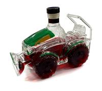 3D Tractor Tequila Decanter - Green Glass, Liquor Bottle Dispenser, Novelty Alcohol Storage Ornament, 750ml Capacity, Screw-Top Seal, Detailed Mold Design | Parties, Family, Cabinet, Home, Whiskey