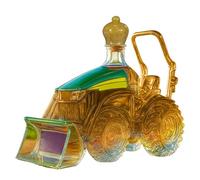 3D Tractor Tequila Decanter - Green Glass, Liquor Bottle Dispenser, Novelty Alcohol Storage Ornament, 750ml Capacity, Screw-Top Seal, Detailed Mold Design | Parties, Family, Cabinet, Home, Whiskey