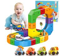 3D Train Routes Stem Cubes,Circuit Magnetique Train Electrique Enfant,Bloc De Rail Magique Routique Trains 3D Circuits De Voitures éLectriques (Non magnétique,51pcs)