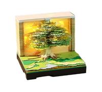 3d Treehouse Tear Away Calendar 2026 | Note d'art de sculpture de papier créative | Mémot de décoration de bureau multicolore pour les enseignants des élèves