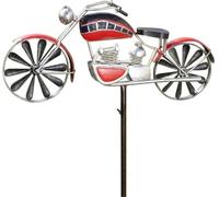 3D Unique and Magical Metal Windmill Spin, Wind Spinners for Garden, Wind Spinners Stakes Ornaments for Yard, Wind Sculpture Spinner, Wind Spinner Windmill (Motorbike)