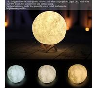 3D USB LED Lampe magique au clair de lune Bureau de table Veilleuse Atmosphère d'éclairage Décoration Avec 3 couleurs Pour maison