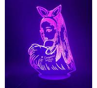 3D Veilleuse Célébrité Chanteur Ariana Grande Affiche 3D Led Veilleuse Chat Fille Fans Cadeau Pour Intérieur Chambre Décoratif Veilleuse Lampe De Table 3D