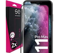 3D Verre Trempé - Protection d'écran pour Apple iPhone 11 Pro Max [2 pièces | smart engineered] Verre blindé, dureté 9H, Guide d'installation et cadre, Couverture intégrale de l’écran