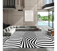 3D Vertige Visuel Vortex Noir Et Blanc Tapis pour Salon Chambre Décor Tapis Douxflanelle Enfants Chambre Aire De Jeux Tapis Cuisine Couloir Salle À Manger Tapis De Sol 140 X 200 Cm -6Z5N3U4